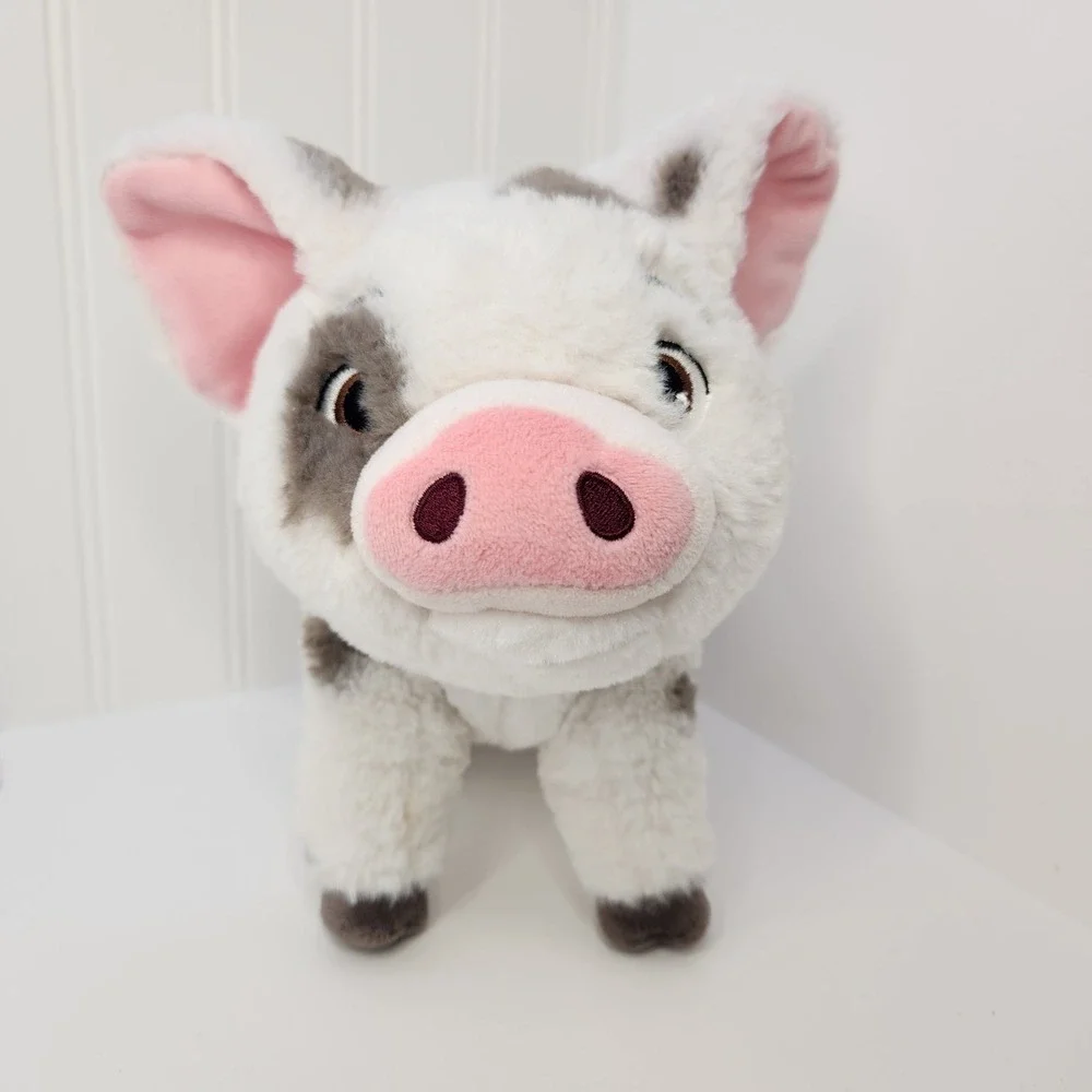 Disney Parks Pua Pig Plush Moana Toy White Grey Spotted Soft Stuffed Animal
